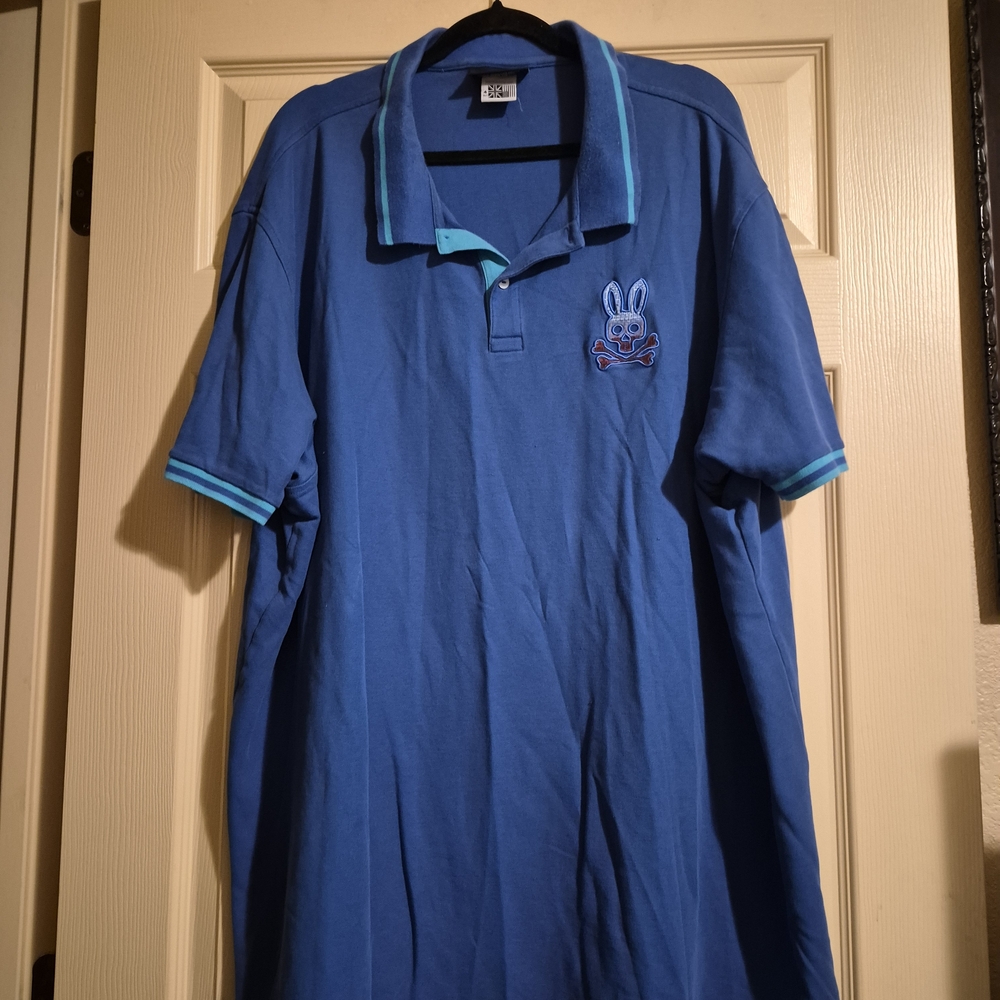 Psycho Bunny Men's Blue Polo Shirt